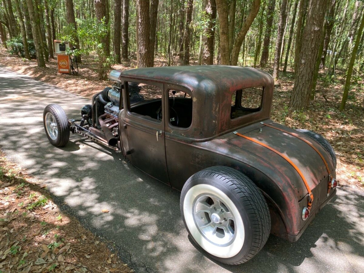 Ford Model A Coupe Hot Rat Rod Blower Patina FRESH BUILD LOTS OF NEW For Sale