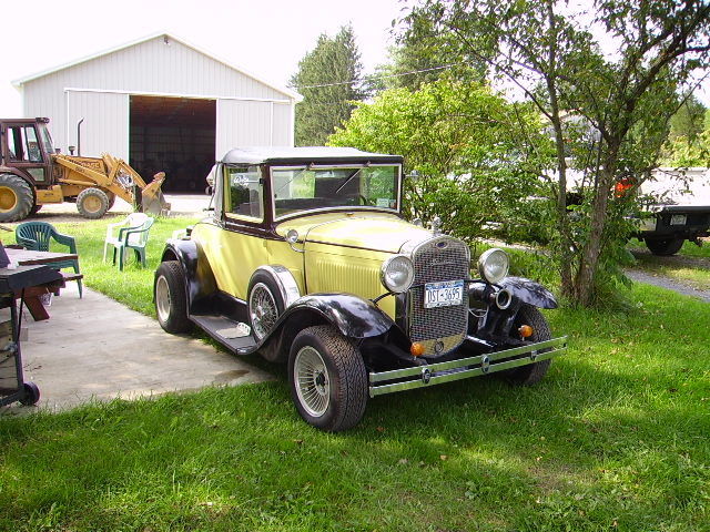 1930 Ford Model A steps side mounts spares trunk