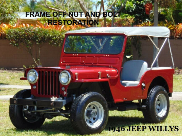 1946 Jeep CJ WILLY'S JEEP 4X4 CJ2A/3A FRAME OFF RESTORATION V6 VORTEC