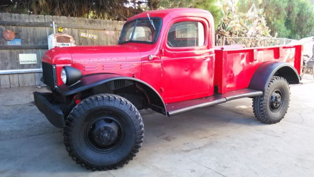 1947 Dodge Power Wagon - ALL ORIGINAL - RED on BLACK - Clean - NO RUST