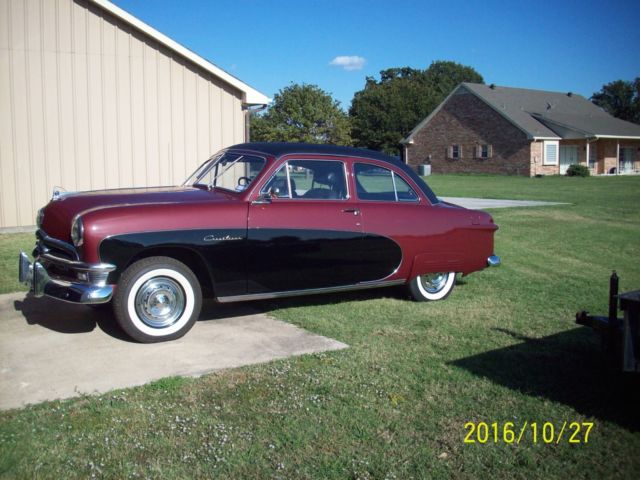 1950 Ford  Crestliner Coronation Red/Black with vinyl top covering