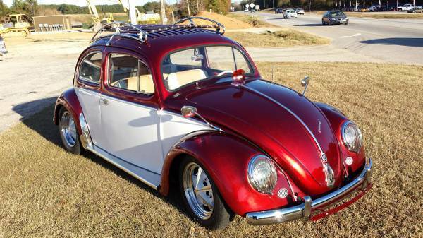 1954 MATCHING NUMBERS VW OVAL WINDOW BUG CANDY APPLE RED