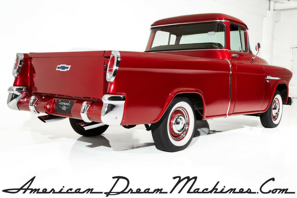 1955 Chevrolet Pickup Rare Cameo, Candy Brandywine, V8, Big Back Window