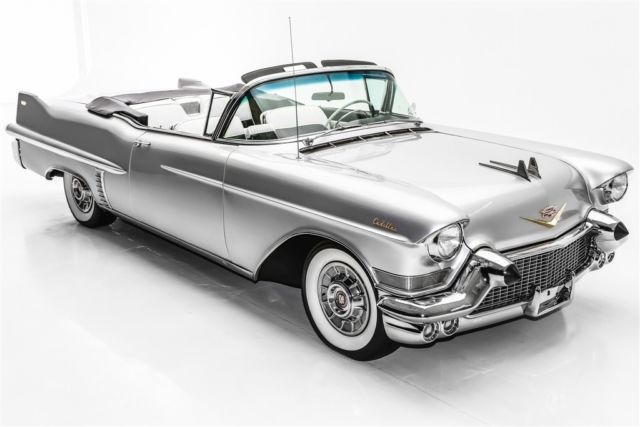 1957 Cadillac Series 62 Silver Black & White Interior