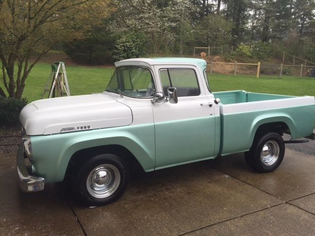 1957 Ford F-100 Ford-o-matic bench seat stock stick
