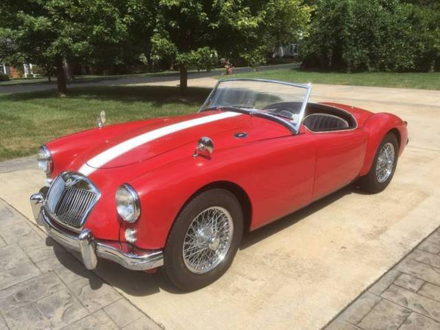 1957 MG MGA convertible, chrome wire wheels and super charger!