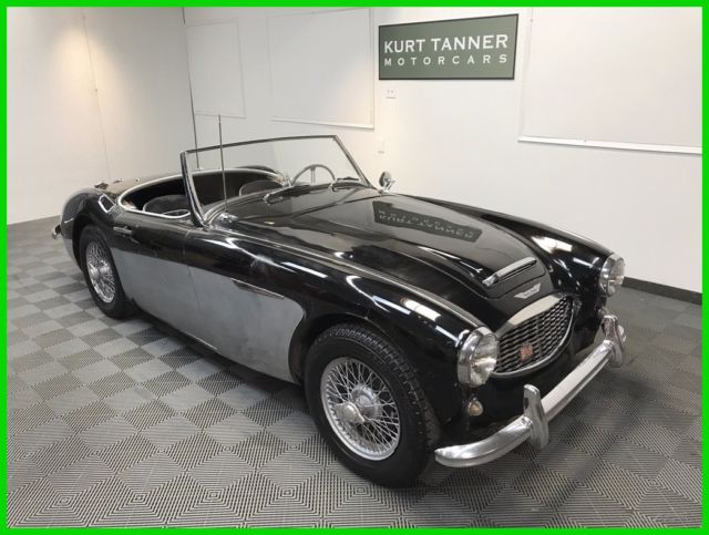 1959 Austin Healey 3000 100-6 BN-6 TWO-SEATER. BLACK WITH BLACK TRIM. OVERDRIVE.