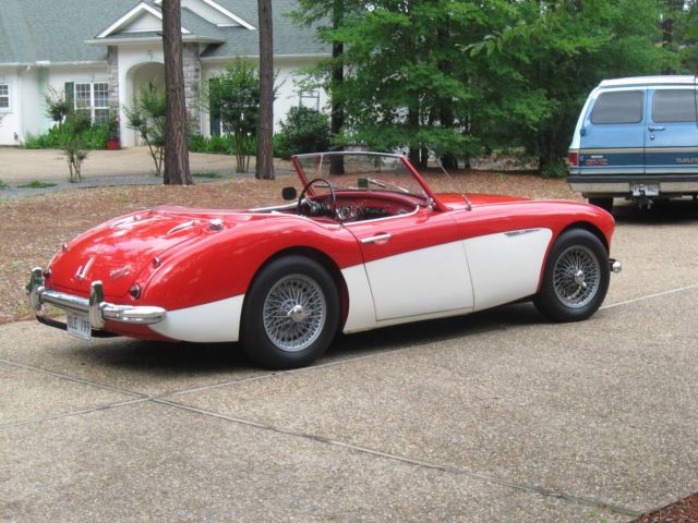 1959 Austin Healey 3000 Red with Red Piping