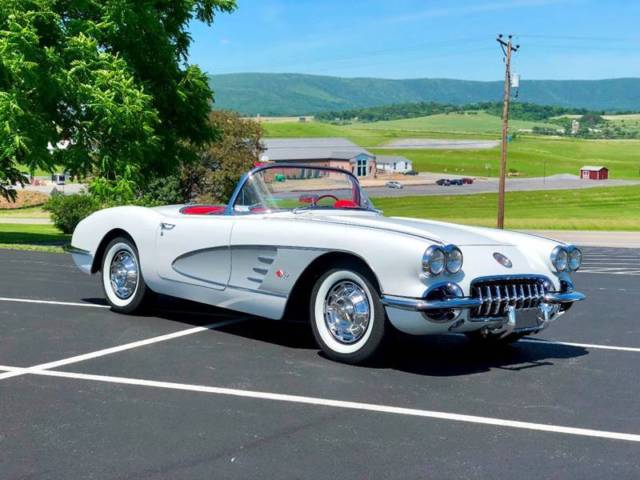 1959 Chevrolet Corvette Body Off Restored*White/Red*#Match283/230hp*4spd*