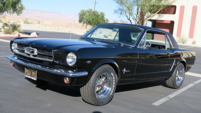 1965 Ford Mustang 289 V8 4 SPEED A CODE SAN JOSE CAR! P/S! BLACK PLT