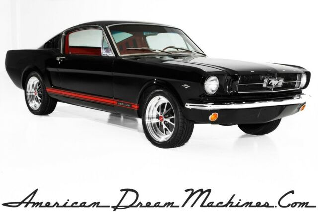 1965 Ford Mustang Black & Red, 289 Automatic 17 Inch Wheels