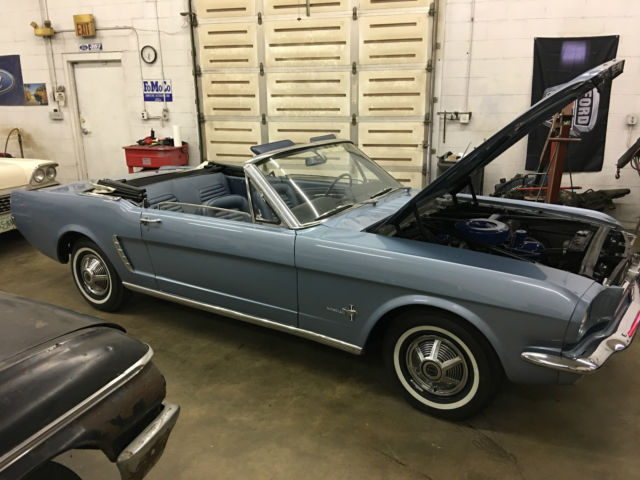 1965 Ford Mustang Skylight Blue Mustang Convertible