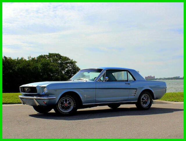 1966 Ford Mustang light metallic blue
