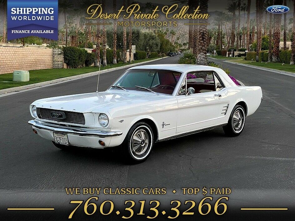 1966 Ford Mustang Low Miles Coupe White/Red