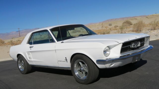 1967 Ford Mustang 289 V8 C CODE P/S! AC! WIMBLEDON WHITE!