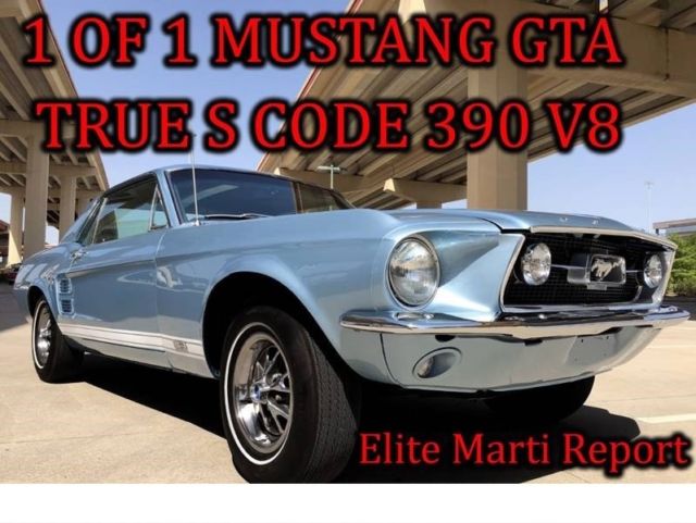 1967 Ford Mustang GTA TRUE S CODE AC 1 of 1 ... Elite Marti Report