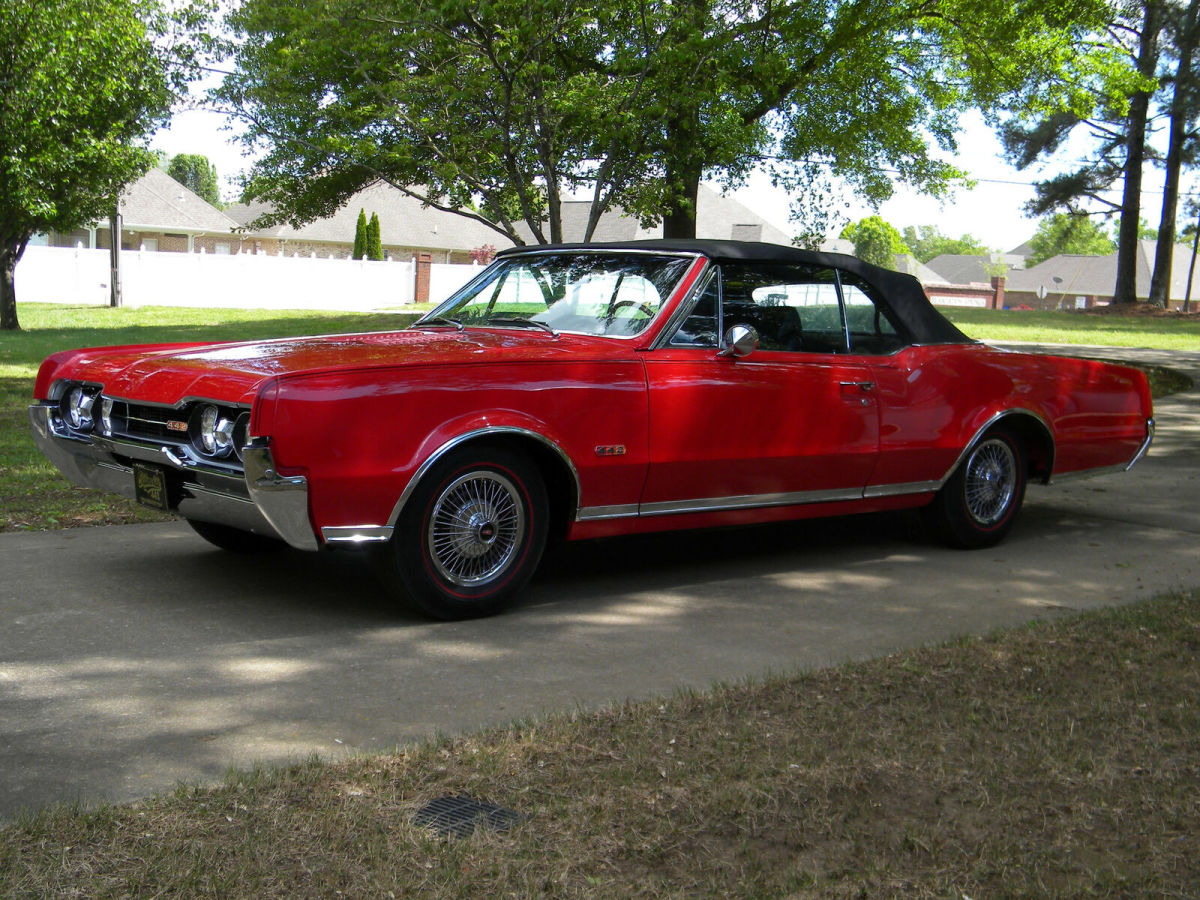 1967 Oldsmobile Cutlass 442 Red Convertible Rotisserie Restoration 27 Options For Sale Photos Technical Specifications Description