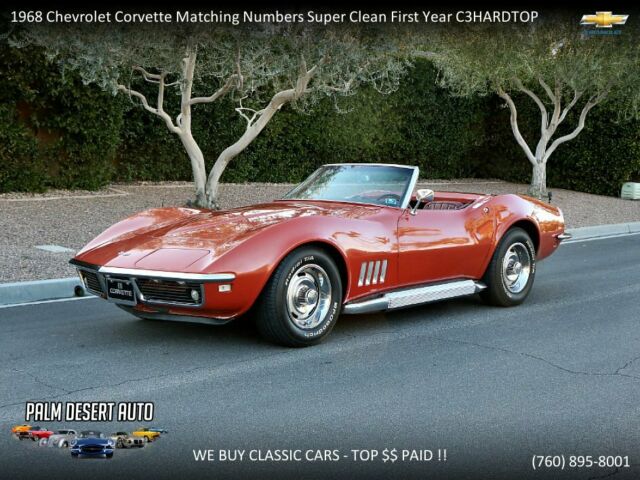 1968 Chevrolet Corvette Matching Numbers Super Clean First Year C3+HARDTOP!!