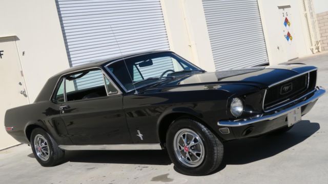 1968 Ford Mustang 289 C CODE! SAN JOSE BUILT CAR! P/S! RAVEN BLACK!