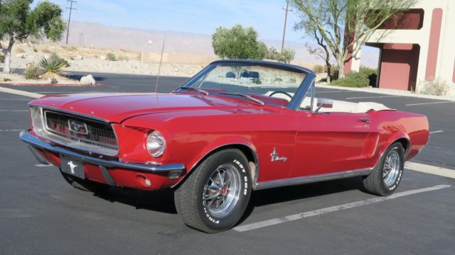 1968 Ford Mustang CONVERTIBLE 289 V8 C CODE! POWER STEERING!
