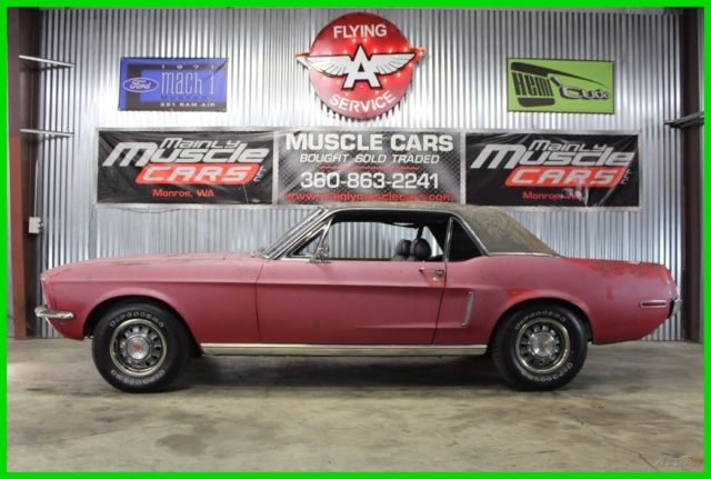 1968 Ford Mustang 1968 Mustang Coupe Extremely Rare Factory Ascot Blue & ASC Instal