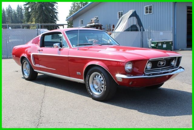 1968 Ford Mustang 1968 Ford Mustang GT Fastback, S-code, 390ci V8, 4-Speed Manual