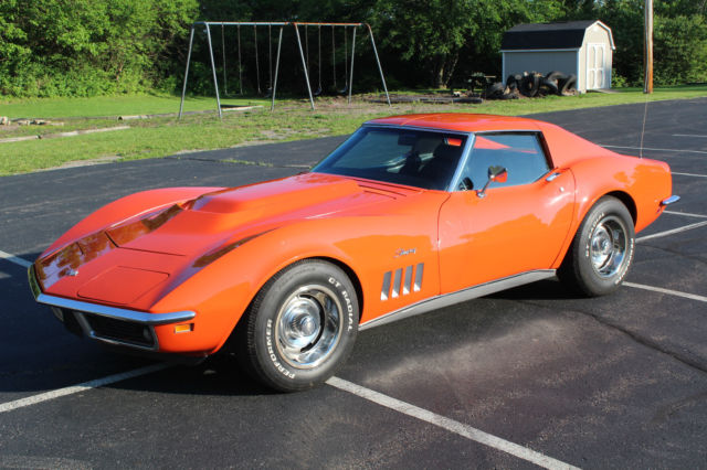 1969 Corvette Monaco Orange 350350hp T Top For Sale Photos Technical