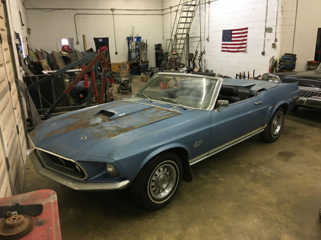 1969 Ford Mustang FACTORY GT WINTER BLUE