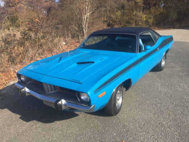 1973 Plymouth Cuda CUDA PETTY BLUE 340 4 SPD