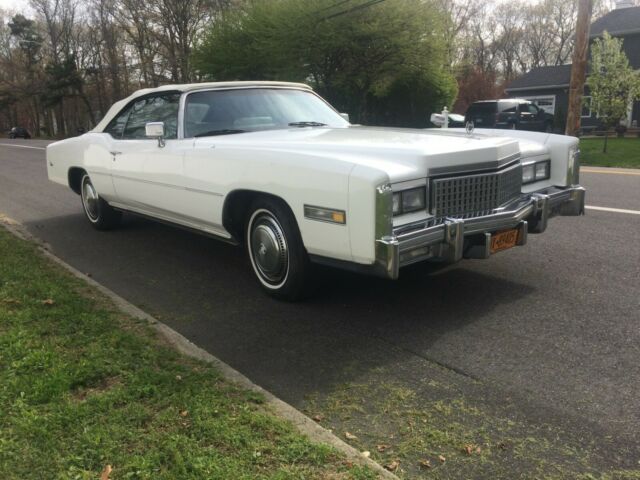 1975 Cadillac Eldorado triple white /firethorn accents