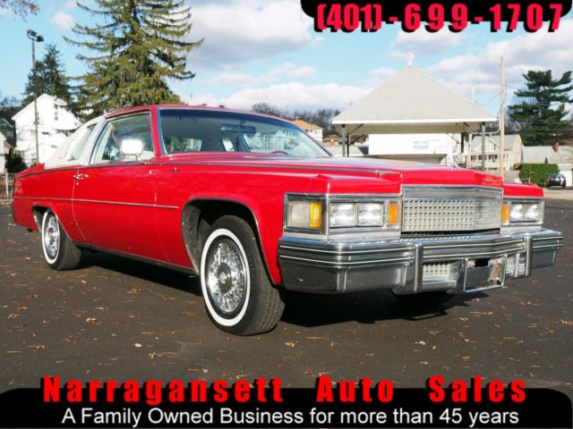 1979 Cadillac DeVille Lipstick Red White Leather 1-Owner