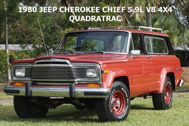 1980 Jeep Cherokee CHEROKEE CHIEF 4X4 5.9L V8 QUADRATRAC ONE OF A KIND JEEP