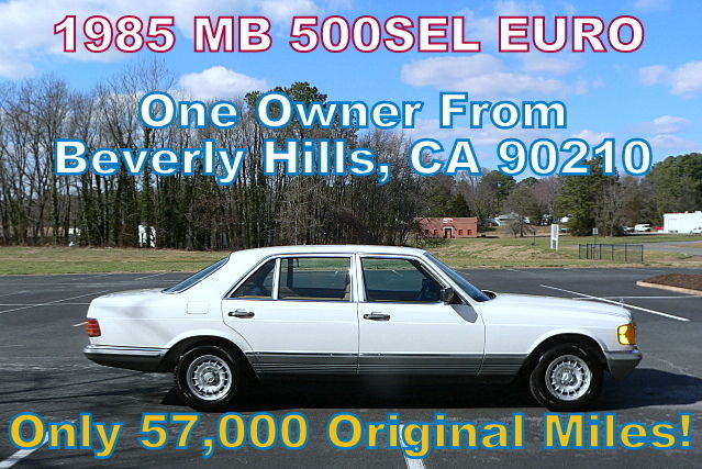1985 Mercedes-Benz 500-Series SEL 500SEL EURO MODEL (W126 S CLASS)