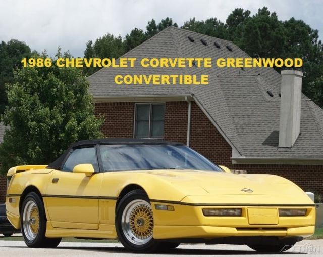 1986 Chevrolet Corvette Indianapolis 500 Pace Car GREENWOOD Convertible
