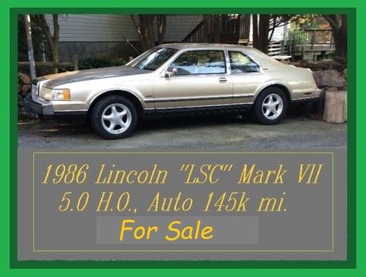1986 Lincoln Mark Series LSC