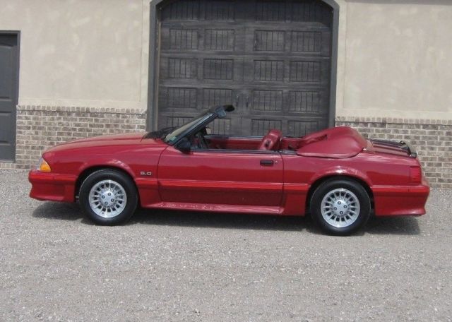 1987 Ford Mustang Scarlet Red Bodyside Molding