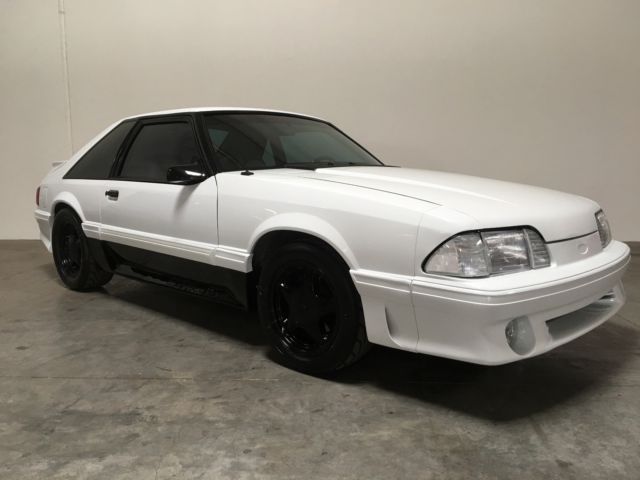 1988 Ford Mustang black and white