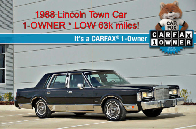 1988 Lincoln Town Car LOW 63k miles * 1-OWNER * 5.0L V8 * NO RESERVE