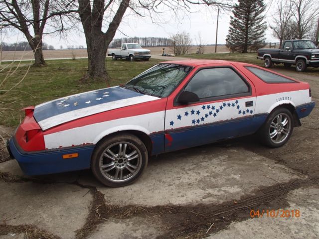 1989 Dodge Daytona custom red white and blue