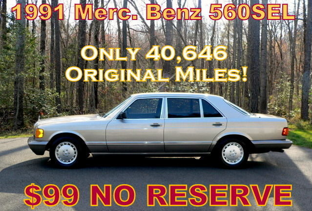 1991 Mercedes-Benz 500-Series 560 SEL 560SEL   ~$99 NO RESERVE~