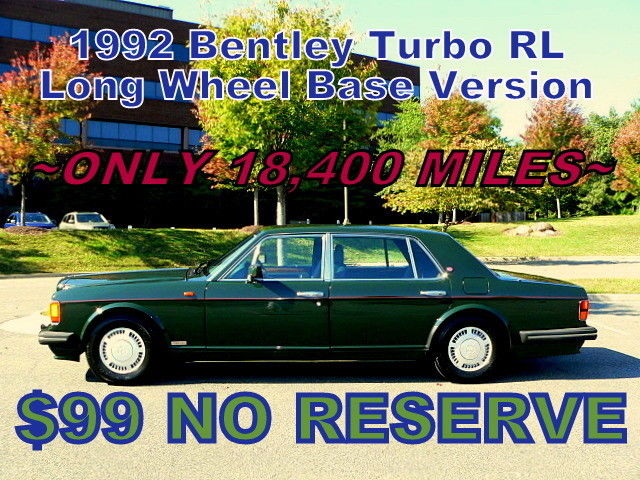 1992 Bentley Turbo R L RL Long Wheel Base  ~~$99 NO RESERVE AUCTION~~