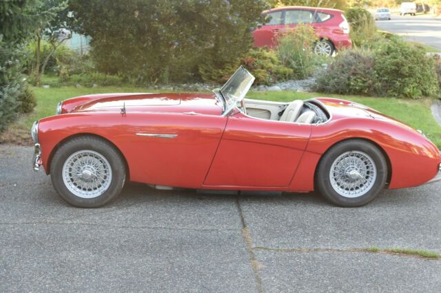 1955 Austin Healey 100 - 4; BN1 bone leather with red piping