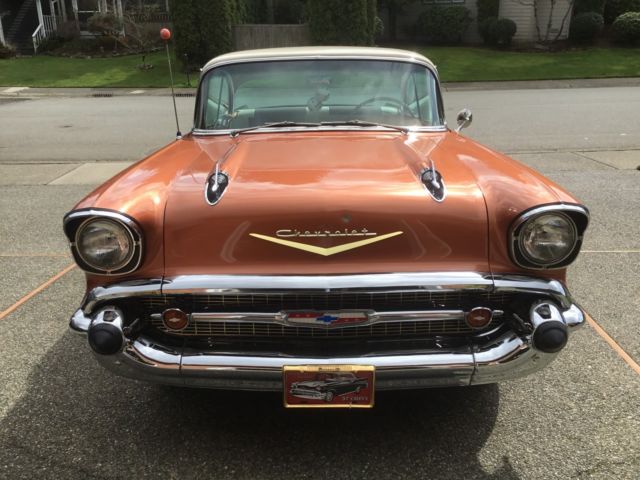 1957 Chevrolet Bel Air/150/210 Sport Coupe with Chrome & Gold trim