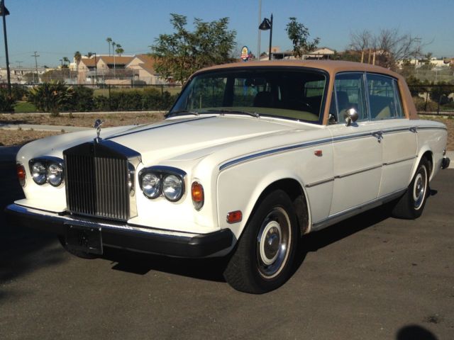 1976 Rolls-Royce Silver Shadow White with Tan Coach Top