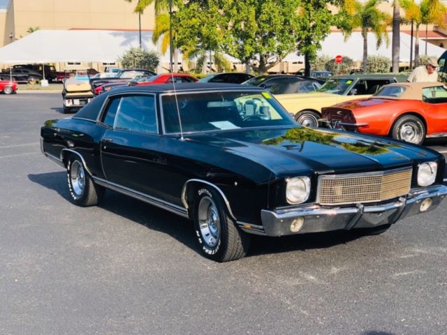 1970 Chevrolet Monte Carlo -FACTORY CODE 19 BLACK PS PB AC FROM FLORIDA