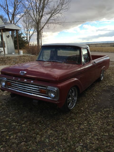 1963 Ford F-100 Standard two-door Pickup truck – unibody style.