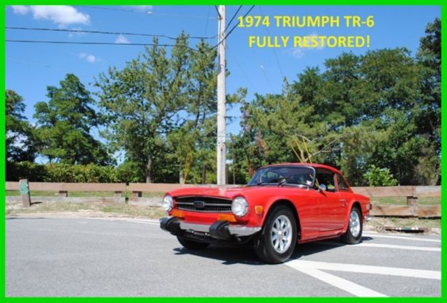 1974 Triumph TR-6 TR6 WITH FACTORY REMOVABLE HARD TOP