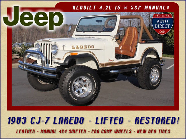 1983 Jeep CJ CJ-7 Laredo 4x4 - RESTORED - LIFTED - NEW TIRES!