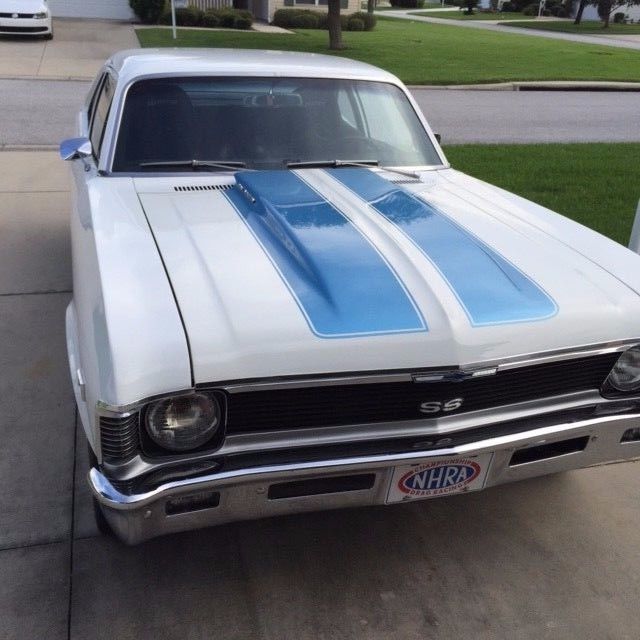 1969 Chevrolet Nova Blue stripe front & rear