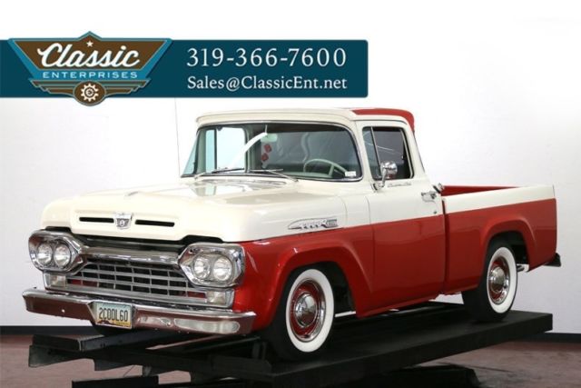 1960 Ford F-100 Correct pickup with wide whites good chrome clean